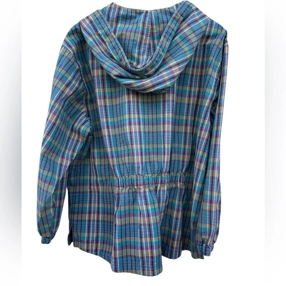 Eddie Bauer Blue and Green Plaid Jacket - Picture 3 of 5